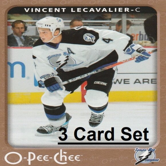 Vincent LeCavalier Tampa Bay Lightning NHL Hockey Card Collection - 3 Card Set - Picture 1 of 4